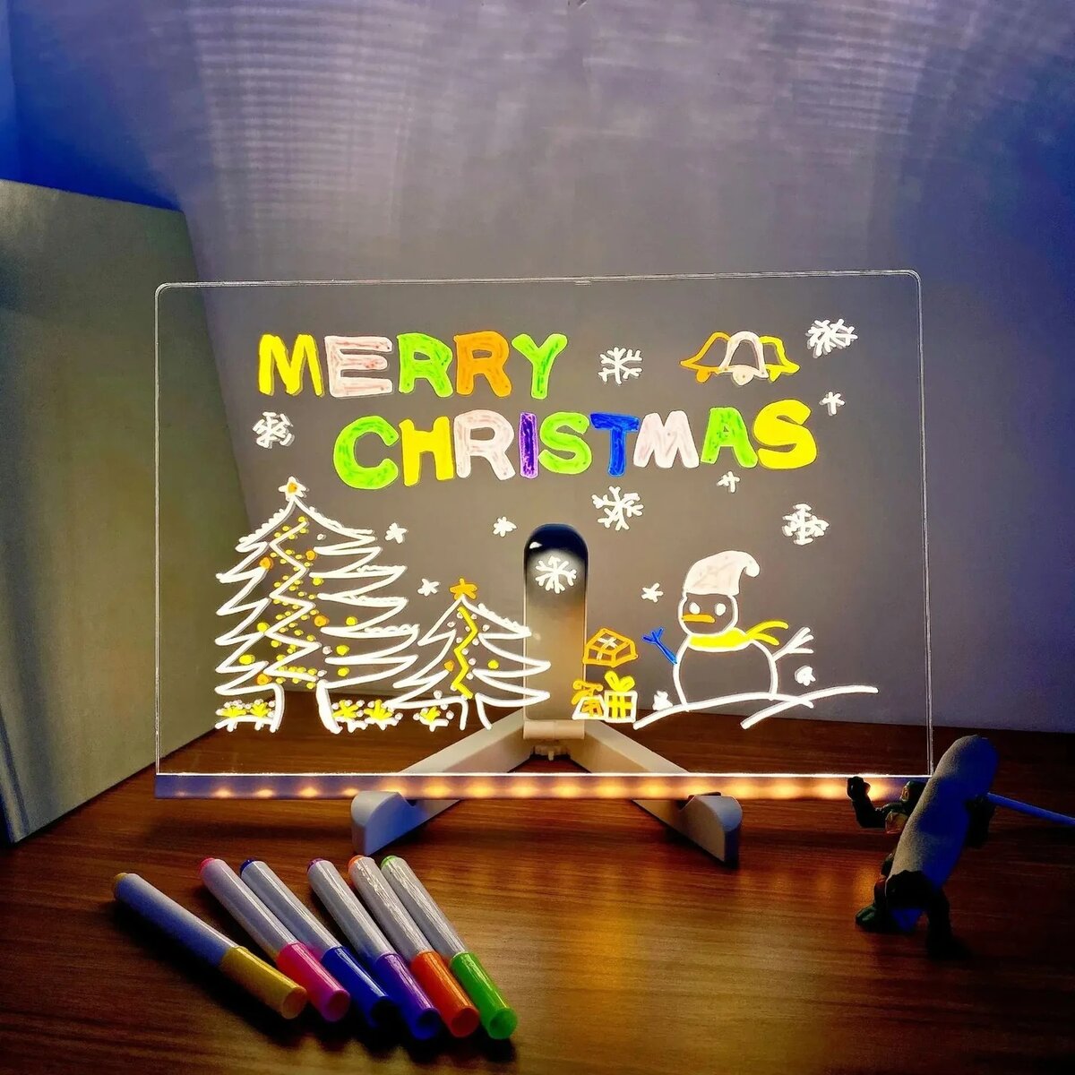 Christmas drawing glow